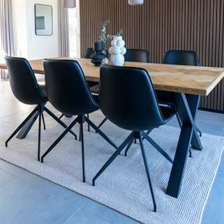 Side spisebordsstol med drejesokkel